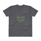 Rainbow Female Gender Venus Symbol Heart Love Unity V-Neck T-Shirt + House Of HaHa Best Cool Funniest Funny Gifts