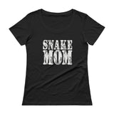 Proud Snake Mom Herping Herpetology Herper Snakes Ladies' Scoopneck T-Shirt + House Of HaHa Best Cool Funniest Funny Gifts