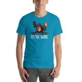 Mess with the Monkey Get the Barrel Mario Donkey Kong Short-Sleeve Unisex T-Shirt + House Of HaHa Best Cool Funniest Funny Gifts