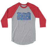My Three Loves San Francisco 3/4 Sleeve Raglan Shirt by Nathalie Fabri + House Of HaHa Best Cool Funniest Funny Gifts