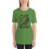 Cat Hair Don't Care Kitty Lover Short-Sleeve Unisex T-Shirt + House Of HaHa Best Cool Funniest Funny Gifts