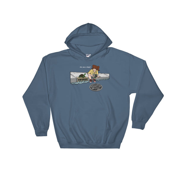 April in New York TMNT Are You a Ninja? Sewer Turtle Men's Heavy Hooded Hoodie Sweatshirt + House Of HaHa Best Cool Funniest Funny Gifts