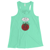 I am Fruit Tomato Guardians Groot Mashup Parody Women's Flowy Racerback Tank + House Of HaHa Best Cool Funniest Funny Gifts