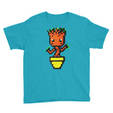 Baby Groot Perler Art Youth Short Sleeve T-Shirt by Aubrey Silva + House Of HaHa Best Cool Funniest Funny Gifts