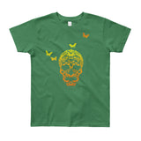 Butterfly Skull Youth Short Sleeve T-Shirt - Made in USA - House Of HaHa