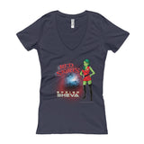 Red Skirts: Ensign Sheva  Women's V-Neck T-Shirt + House Of HaHa Best Cool Funniest Funny Gifts