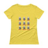 Moods Cylon Emotion Chart Mashup Parody Ladies' Scoopneck T-Shirt + House Of HaHa Best Cool Funniest Funny Gifts
