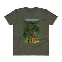 Walkers Of Oz: Zombie Wizard of Oz Cornfield Parody  Men's V-Neck T-Shirt + House Of HaHa Best Cool Funniest Funny Gifts