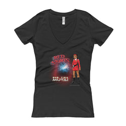 Red Skirts: Ensign Mutai Women's V-Neck T-shirt + House Of HaHa Best Cool Funniest Funny Gifts