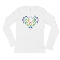 Rainbow Female Gender Venus Symbol Heart Love Unity Ladies' Long Sleeve Women's T-Shirt + House Of HaHa Best Cool Funniest Funny Gifts