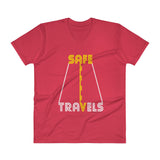 Safe Travels Vacation Road Trip Highway Driving Men's V-Neck T-Shirt + House Of HaHa Best Cool Funniest Funny Gifts