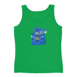 Blue Victorian San Francisco Ladies' Tank Top by Nathalie Fabri + House Of HaHa Best Cool Funniest Funny Gifts