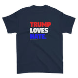 Love Trumps Hate Trump Loves Hate Men's Short Sleeve Double Sided T-Shirt + House Of HaHa Best Cool Funniest Funny Gifts