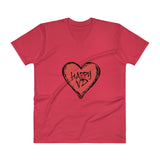 Happy VD Valentines Day Heart STD Holiday Humor Men's V-Neck T-Shirt + House Of HaHa Best Cool Funniest Funny Gifts