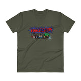 Eggcelsior! Marvel's Avengers Stan Lee Parody Portrait Excelsior Men's V-Neck T-Shirt + House Of HaHa Best Cool Funniest Funny Gifts