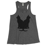 Black Cats Lucky Corset Women's Flowy Racerback Tank Top + House Of HaHa Best Cool Funniest Funny Gifts
