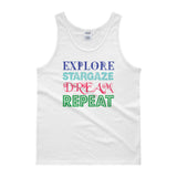 Explore Stargaze Dream Repeat Men's Tank Top + House Of HaHa Best Cool Funniest Funny Gifts