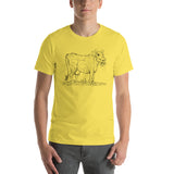 Scary Dairy Cow Skull Vegan Artwork T-Shirt + House Of HaHa Best Cool Funniest Funny Gifts