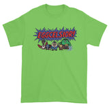 Eggcelsior! Marvel's Avengers Stan Lee Parody Portrait Excelsior Men's Short Sleeve T-Shirt + House Of HaHa Best Cool Funniest Funny Gifts