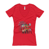 Red Skirts Security Team Women's V-Neck T-Shirt - House Of HaHa