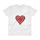 Happy VD Valentines Day Heart STD Holiday Humor Men's V-Neck T-Shirt + House Of HaHa Best Cool Funniest Funny Gifts