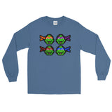 Ninja Turtles Perler Art Long Sleeve T-Shirt by Aubrey Silva + House Of HaHa Best Cool Funniest Funny Gifts