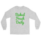 Baked Fresh Daily Men's Long Sleeve Cannabis T-Shirt - House Of HaHa