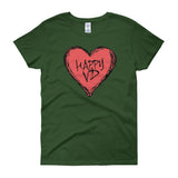 Happy VD Valentines Day Heart STD Holiday Humor  Women's Short Sleeve T-Shirt + House Of HaHa Best Cool Funniest Funny Gifts