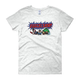 Eggcelsior! Marvel's Avengers Stan Lee Parody Portrait Excelsior Women's Short Sleeve T-Shirt + House Of HaHa Best Cool Funniest Funny Gifts