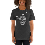 Skull Made of Butterflies Short-Sleeve Unisex Butterfly T-Shirt for Women and Men + House Of HaHa Best Cool Funniest Funny Gifts