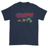 Eggcelsior! Marvel's Avengers Stan Lee Parody Portrait Excelsior Men's Short Sleeve T-Shirt + House Of HaHa Best Cool Funniest Funny Gifts