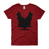 Black Cats Lucky Corset Women's Short Sleeve T-shirt + House Of HaHa Best Cool Funniest Funny Gifts