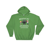 Shagan Pit Feel Confident with Your Meat in our Hands Hooded Hoodie Sweatshirt + House Of HaHa Best Cool Funniest Funny Gifts