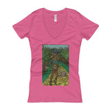 Walkers Of Oz: Zombie Wizard of Oz Cornfield Parody  Women's V-Neck T-Shirt + House Of HaHa Best Cool Funniest Funny Gifts