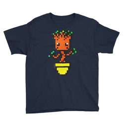 Baby Groot Perler Art Youth Short Sleeve T-Shirt by Aubrey Silva + House Of HaHa Best Cool Funniest Funny Gifts