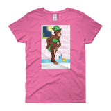 Werewolf Shaving in the Shower Women's Short Sleeve T-Shirt + House Of HaHa Best Cool Funniest Funny Gifts