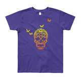 Butterfly Skull Youth Short Sleeve T-Shirt - Made in USA - House Of HaHa