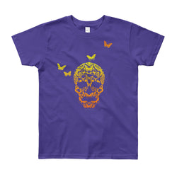 Butterfly Skull Youth Short Sleeve T-Shirt - Made in USA - House Of HaHa