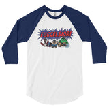 Eggcelsior! Marvel's Avengers Stan Lee Parody Excelsior 3/4 Sleeve Raglan Baseball Tee Shirt + House Of HaHa Best Cool Funniest Funny Gifts