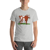 Scary Dairy Cow Skull Vegan T-Shirt + House Of HaHa Best Cool Funniest Funny Gifts