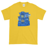 Blue Victorian San Francisco Short-Sleeve T-Shirt by Nathalie Fabri + House Of HaHa Best Cool Funniest Funny Gifts