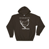 Guess What? Stop Talking about My Chicken Butt Heavy Hooded Hoodie Sweatshirt + House Of HaHa Best Cool Funniest Funny Gifts