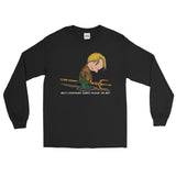 Why's Everybody Always Picking On Me? Men's Long Sleeve Aquaman Charlie Brown Mash-Up T-Shirt - House Of HaHa