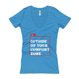 I'm Outside of Your Comfort Zone Non Conformist Women's V-Neck T-shirt + House Of HaHa Best Cool Funniest Funny Gifts