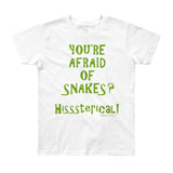 You're Afraid of Snakes? Funny Herpetology Herper Youth Short Sleeve T-Shirt - Made in USA + House Of HaHa Best Cool Funniest Funny Gifts