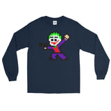 Joker Perler Art Long Sleeve T-Shirt by Silva Linings + House Of HaHa Best Cool Funniest Funny Gifts