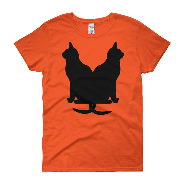 Black Cats Lucky Corset Women's Short Sleeve T-shirt + House Of HaHa Best Cool Funniest Funny Gifts