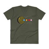 PAC-MOON Death Star Pac-Man Mashup Men's V-Neck T-Shirt by Aaron Gardy + House Of HaHa Best Cool Funniest Funny Gifts