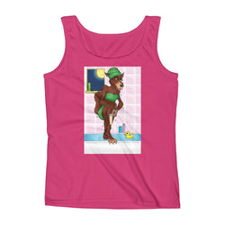 Werewolf Shaving in the Shower Ladies' Tank Top + House Of HaHa Best Cool Funniest Funny Gifts