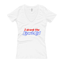 I Drank the Kewl Aid Psychedelic LSD Women's V-Neck T-shirt + House Of HaHa Best Cool Funniest Funny Gifts